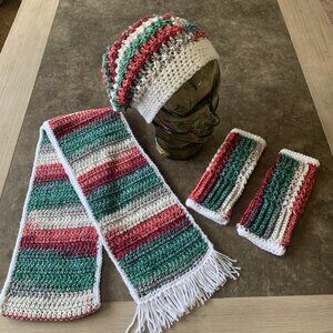 Hand Crocheted Women's 3 Piece Winter Set  - NEW